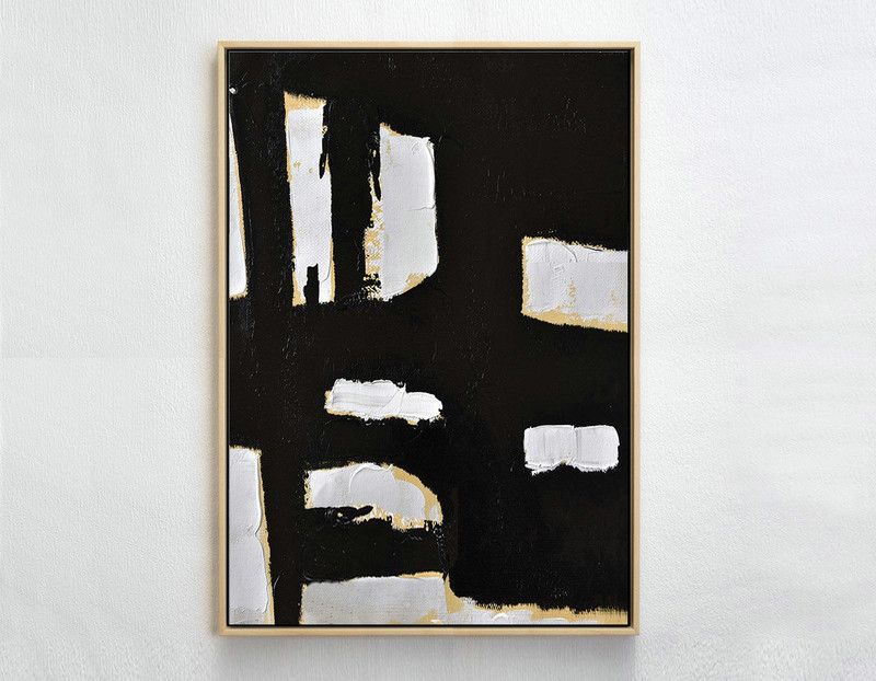 Original Abstract Painting Extra Large Canvas Art,Minimalist Painting On Canvas, Palette Knife Vertical Minimal Art - Large Wall Canvas